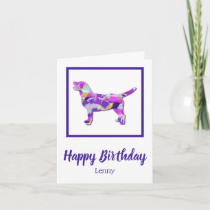 Labrador Retriever Dog Silhouette PPY&B Geburtstag Karte