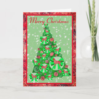 Labrador Retriever Dog Silhouette Weihnachtsbaum Karte