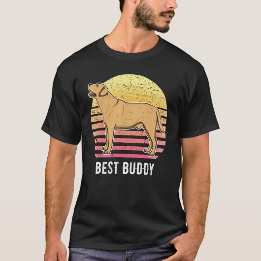 Labrador Retriever Dog Sunset 52 T-Shirt (Vorderseite)