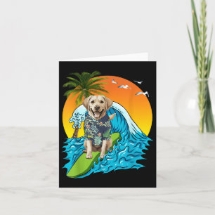 Labrador Retriever Dog Surfing Surfer Hawaii Somme Karte