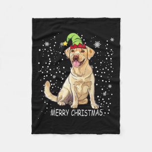 Labrador Retriever Dog Tree Weihnachtssüßer Weihna Fleecedecke