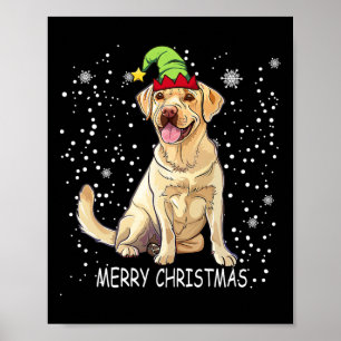 Labrador Retriever Dog Tree Weihnachtssüßer Weihna Poster