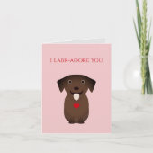 Labrador Retriever Dog Valentine, Valentinstag (Vorderseite)