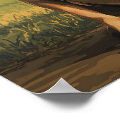 Labrador Retriever Dog Vintage Art Poster (Ecke)