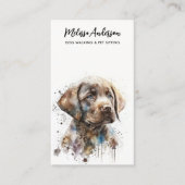 Labrador Retriever Dog Walker Pet Sitter Welpe Visitenkarte (Vorderseite)