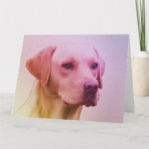 Labrador Retriever Dog Watercolor Portrait 01 Dankeskarte