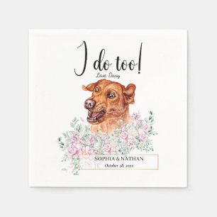 Labrador Retriever Dog Wedding Cocktail Napkins Serviette