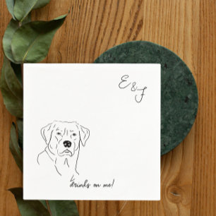 Labrador Retriever Dog Wedding Paper Napkin Serviette