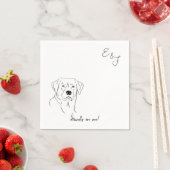 Labrador Retriever Dog Wedding Paper Napkin Serviette (Beispiel)