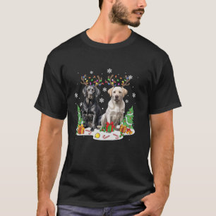 Labrador Retriever Dog Weihnachtsbaum Lichter Weih T-Shirt