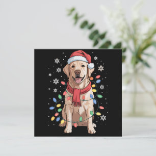 Labrador Retriever Dog Weihnachtsfeier Weihnachtsf Feiertagskarte