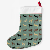 Labrador Retriever Dogs Pattern Labradors Kleiner Weihnachtsstrumpf (Rückseite)