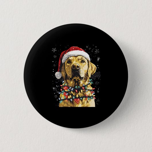 Labrador Retriever Dogs Tree Christmas Sweater Xma Button (Vorderseite)
