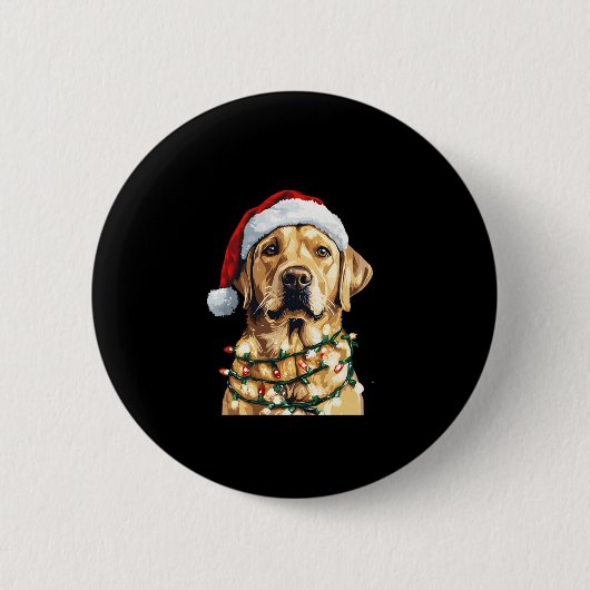 Labrador Retriever Dogs Tree Christmas Sweater Xma Button (Vorderseite)