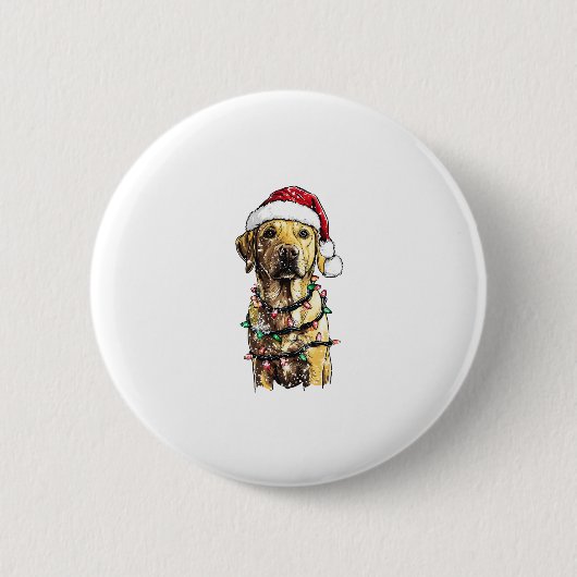 Labrador Retriever Dogs Tree Christmas Sweater Xma Button (Vorderseite)