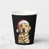 Labrador Retriever Dogs Tree Christmas Sweater Xma Pappbecher (Vorderseite)