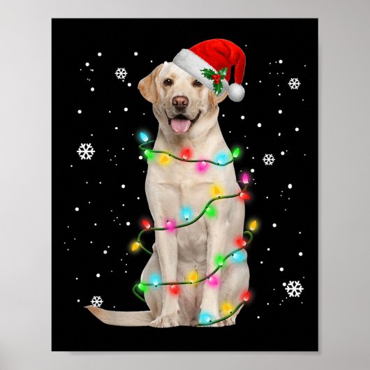 Labrador Retriever Dogs Tree Christmas Sweater Xma Poster (Vorne)