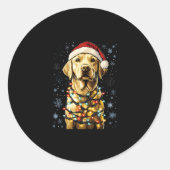 Labrador Retriever Dogs Tree Christmas Sweater Xma Runder Aufkleber (Vorderseite)