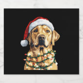 Labrador Retriever Dogs Tree Christmas Sweater Xma Schaumweinetikett (Einzelnes Label)