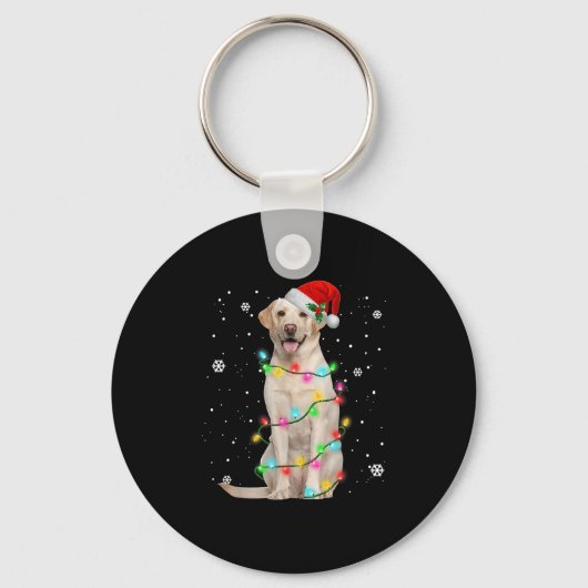 Labrador Retriever Dogs Tree Christmas Sweater Xma Schlüsselanhänger (Vorderseite)