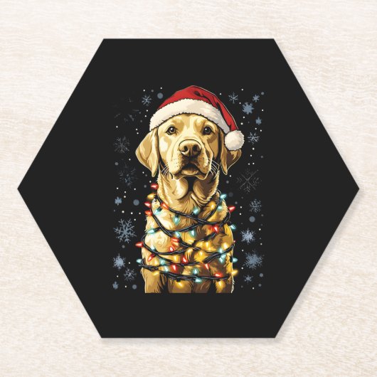 Labrador Retriever Dogs Tree Christmas Sweater Xma Untersetzer (Vorderseite)