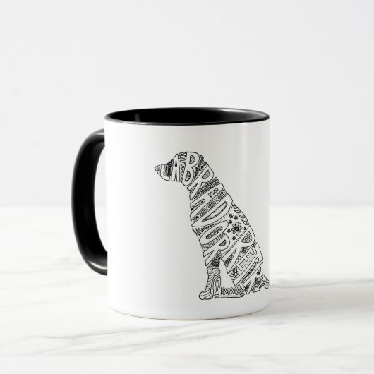 Labrador Retriever Doodle Design Tasse (Vorderseite Links)