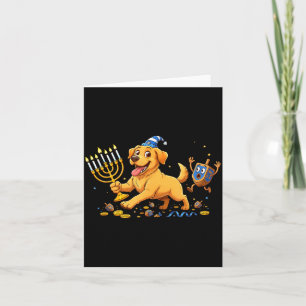 Labrador Retriever Dreidel Menora Hanukkah Kinder Karte