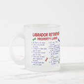 LABRADOR RETRIEVER-Eigentums-Gesetze Mattglastasse (Links)