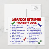 LABRADOR RETRIEVER-Eigentumsrechte Postkarte (Vorne/Hinten)
