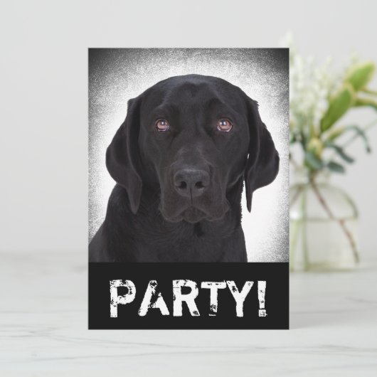 Labrador retriever einladung (Stehend Vorderseite)