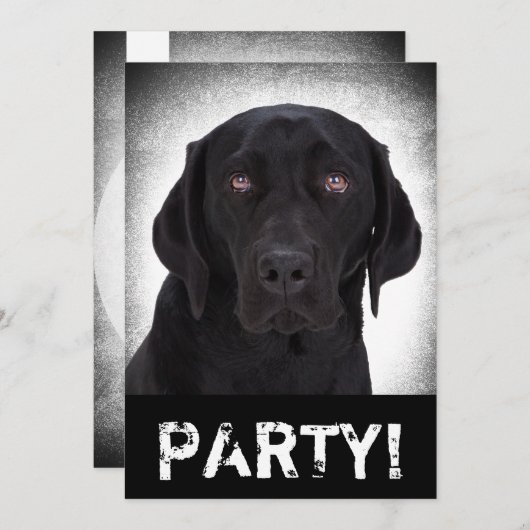 Labrador retriever einladung (Vorne/Hinten)