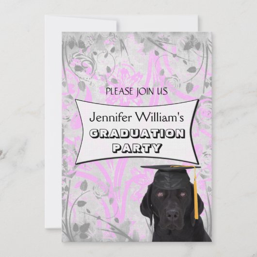 Labrador Retriever Einladung Template (Vorderseite)