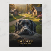 Labrador Retriever Entschuldigung Postkarte (Vorderseite)