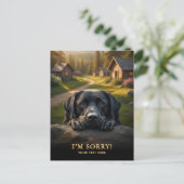 Labrador Retriever Entschuldigung Postkarte (Stehend Vorderseite)