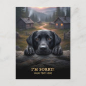 Labrador Retriever Entschuldigung Postkarte (Vorderseite)