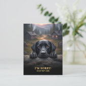 Labrador Retriever Entschuldigung Postkarte (Stehend Vorderseite)