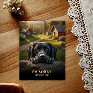 Labrador Retriever Entschuldigung Postkarte