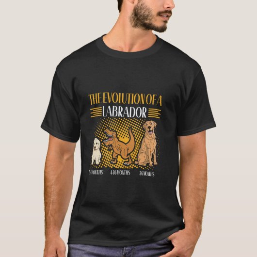 Labrador Retriever EVOLUTION EINES LABRADORS Labra T-Shirt (Vorderseite)
