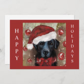 Labrador Retriever Feiertagskarte (Vorne/Hinten)