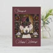 Labrador Retriever Feiertagskarte (Stehend Vorderseite)