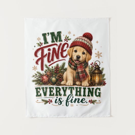 Labrador Retriever Fein Alles ist Fein Wandteppich (Vorderseite)