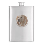 Labrador Retriever Flachmann (Vorderseite)