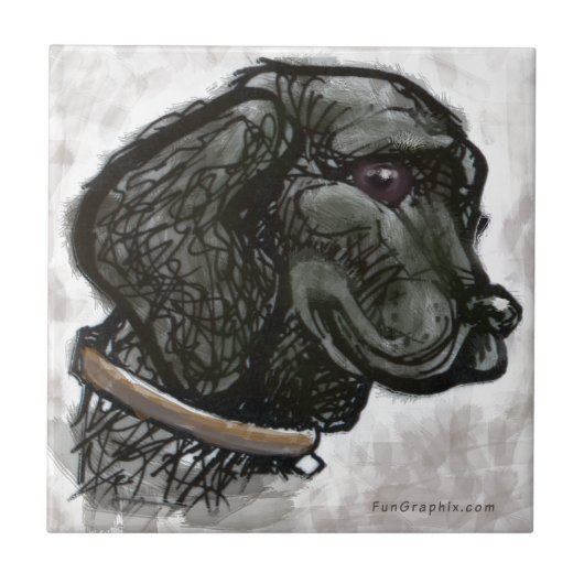 Labrador Retriever Fliese (Vorderseite)