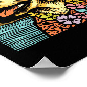 Labrador Retriever Floral Trocal Summer Vibes Hawa Poster (Ecke)