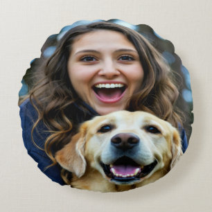 Labrador Retriever Foto personalisieren Rundes Kissen