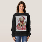 Labrador Retriever Frohe Weihnachten Sweatshirt (Vorne ganz)