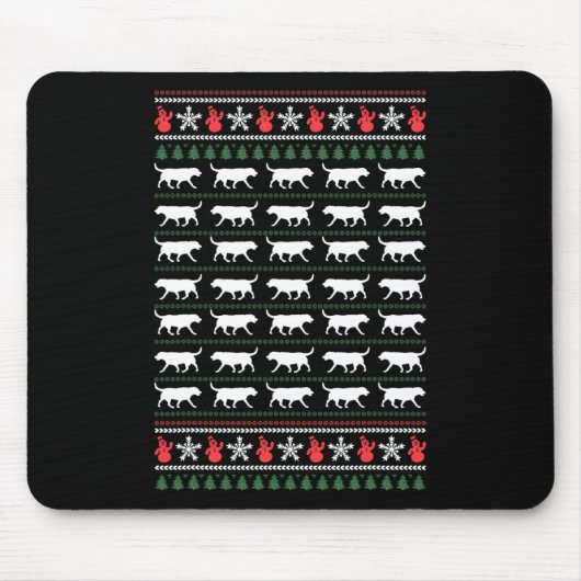 Labrador Retriever Frohe Weihnachten Ugly Sweater Mousepad (Vorne)