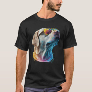 Labrador Retriever führt Hundeliebhaber Sonnenbril T-Shirt