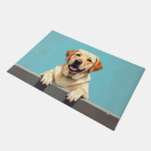 Labrador Retriever Fußmatten Kunst Fußmatte (Schrägansicht)