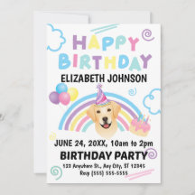 Labrador Retriever Geburtstagseinladung